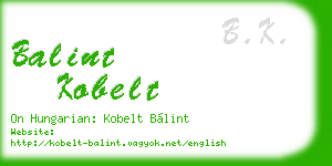 balint kobelt business card